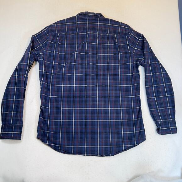 J. Crew Factory Button Down Shirt Men L Plaid Long Sleeve Light Weight Woven - Picture 4 of 10